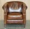 Brown Leather Club Armchair, Image 2