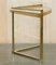 Vintage Nesting Tables in Marble and Brass, Set of 3 11