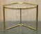 Vintage Nesting Tables in Marble and Brass, Set of 3 5