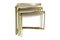 Vintage Nesting Tables in Marble and Brass, Set of 3 1