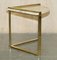 Vintage Nesting Tables in Marble and Brass, Set of 3 17