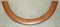 Antique Victorian Demi Lune Brown Leather Club Fender with Pierced Metal, 1880s 5