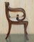 Vintage Regency Style Hardwood Saber Leg Office Desk Chair 17