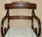 Vintage Regency Style Hardwood Saber Leg Office Desk Chair, Image 3