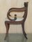 Vintage Regency Style Hardwood Saber Leg Office Desk Chair 19