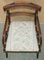 Vintage Regency Style Hardwood Saber Leg Office Desk Chair, Image 15
