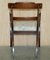 Vintage Regency Style Hardwood Saber Leg Office Desk Chair 18