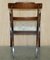 Vintage Regency Style Hardwood Saber Leg Office Desk Chair, Image 18