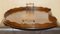 Antique Sheraton Revival Satinwood Walnut Serving Tray with Bronze Handles, 1880s 16