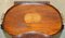 Antique Sheraton Revival Satinwood Walnut Serving Tray with Bronze Handles, 1880s 9