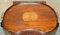 Antique Sheraton Revival Satinwood Walnut Serving Tray with Bronze Handles, 1880s, Image 9