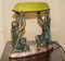 Antike französische Art Deco Tischlampe aus kalt lackierter Bronze mit Marmorfuß 3