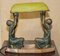 Antike französische Art Deco Tischlampe aus kalt lackierter Bronze mit Marmorfuß 17