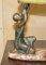 Antike französische Art Deco Tischlampe aus kalt lackierter Bronze mit Marmorfuß 5