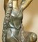 Lampe de Bureau Antique Art Déco en Bronze Peint à Froid avec Socle en Marbre 8