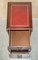 Vintage Flamed Hardwood Oxblood Leather Cabinet, Image 18