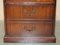 Vintage Flamed Hardwood Oxblood Leather Cabinet 7