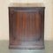 Vintage Flamed Hardwood Oxblood Leather Cabinet, Image 15