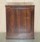 Vintage Flamed Hardwood Oxblood Leather Cabinet, Image 13