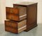 Vintage Flamed Hardwood Oxblood Leather Cabinet 16