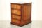 Vintage Flamed Hardwood Oxblood Leather Cabinet 2