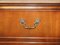 Vintage Flamed Hardwood Oxblood Leather Cabinet, Image 5
