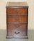 Vintage Flamed Hardwood Oxblood Leather Cabinet 3