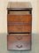 Vintage Flamed Hardwood Oxblood Leather Cabinet, Image 17