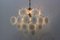 Mid-Century Italian White Murano Glass Chandelier by Vistosi, 1960s 7