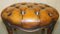 Antique Hand Dyed Cigar Brown Leather Chesterfield Footstool 3