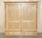 Vintage Swedish Hand Carved Pine Wardrobe 2