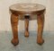 Antique Japanese Shibayama Inlaid Elephant Hardwood Side Table, 1900, Image 17