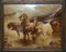 Antique Crystoleum Hand Carved Hardwood Framed Picture of Horses 9