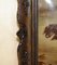 Antique Crystoleum Hand Carved Hardwood Framed Picture of Horses, Image 8