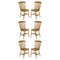 English Winsor Style Hand Carved Oak Country House Dining Chairs, 1900, Set of 6 1