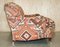 Vintage Kilim Upholstered Sofa in the style of Howard & Sons Style 15