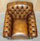 Bulgaru Brown Leather Chesterfield Armchairs by George Smith, Set of 2 12