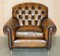 Bulgaru Brown Leather Chesterfield Armchairs by George Smith, Set of 2, Image 3