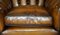 Braune Bulgaru Chesterfield Ledersessel von George Smith, 2er Set 10