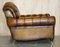 Bulgaru Brown Leather Chesterfield Armchairs by George Smith, Set of 2 16