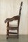 Antique English Carved Wainscott Throne Armchair, 1662, Image 20