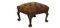 Antique Victorian Claw & Ball Brown Leather Chesterfield Footstool, Image 1