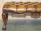 Antique Victorian Hardwood Show Frame Chesterfield Brown Leather Footstool 4