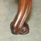 Antiker viktorianischer Fußhocker aus Hartholz in braunem Chesterfield-Leder 7