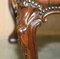 Antique Victorian Hardwood Show Frame Chesterfield Brown Leather Footstool, Image 6