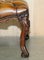 Antiker viktorianischer Fußhocker aus Hartholz in braunem Chesterfield-Leder 12