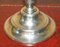Large Pewter Candleholder Table Lamp, Italy 7