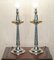 Italic Tavola Marinoni Candleholder Table Lamps in Pewter, Set of 2, Image 2