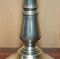 Lámpara de mesa candelabro grande de estaño, Italia, Imagen 8
