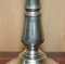 Large Pewter Candleholder Table Lamp, Italy 8